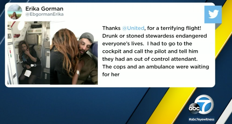 United Airlines flight attendant